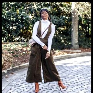 We the Free Deep V Wide Leg Corduroy Jumpsuit